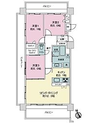 ロイヤルシャトー東雲 3LDKの間取図画像