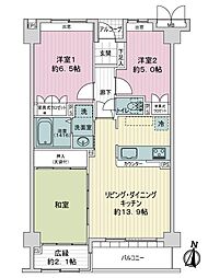 サーパス五日市南 3LDKの間取図画像