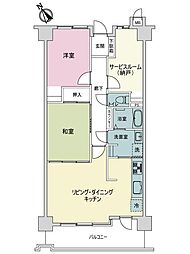 サーパス舟入通り 2SLDKの間取図画像