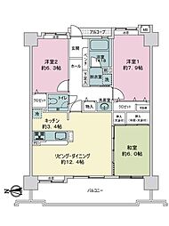アンピール姪浜駅南 3LDKの間取図画像
