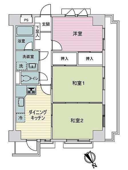 3DK 間取り