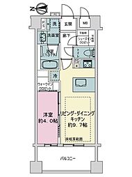 パラドール四条烏丸グレイス 1LDKの間取図画像