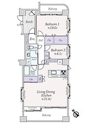 間取図画像 2LDK