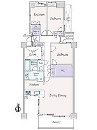ジェイパーク川崎 3LDKの間取図画像