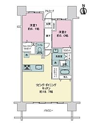 間取図画像 2LDK