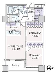 間取図画像 2LDK