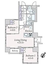 間取図画像 2LDK