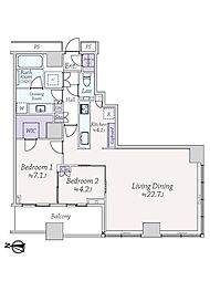 間取図画像 2LDK