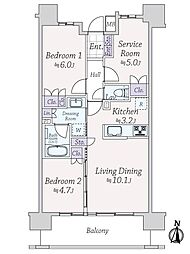 間取図画像 2SLDK