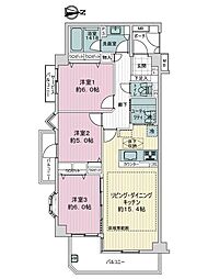 ダイアパレス亀有公園通り 3LDKの間取図画像