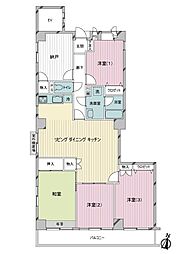 グリーンパーク西保木間 4SLDKの間取図画像