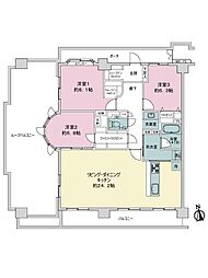 ライオンズマンション江坂町 3LDKの間取図画像