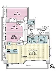 サンメゾン星ケ丘 3LDKの間取図画像