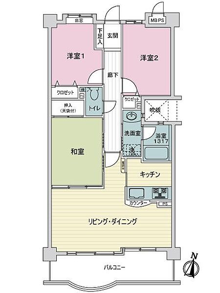 間取りを拡大表示