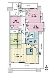 ウェリスリビオ岐阜公園 4LDKの間取図画像