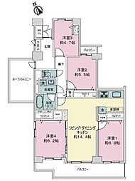 コスモ西葛西 4LDKの間取図画像