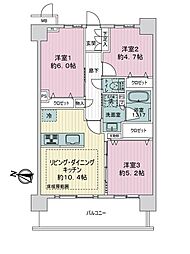 ライオンズマンション住吉川 3LDKの間取図画像