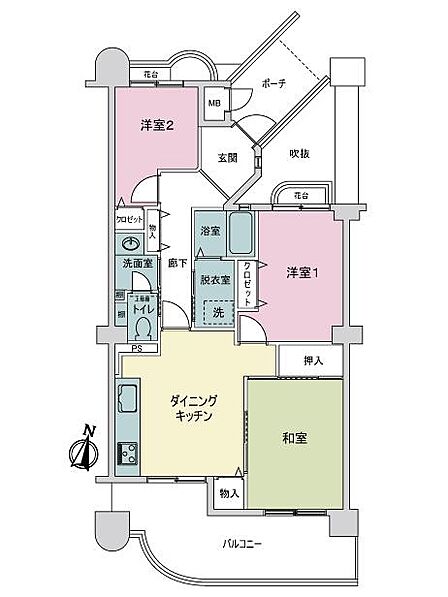 3DK 間取り