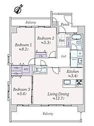 間取図画像 3LDK