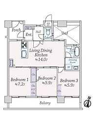 間取図画像 3LDK
