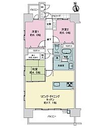 アルファステイツ丸の内レジデンス 3LDKの間取図画像