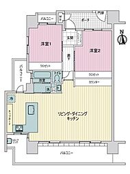 サーパス北前川 2LDKの間取図画像