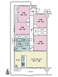 サントノーレ佐古八番町 4LDKの間取図画像