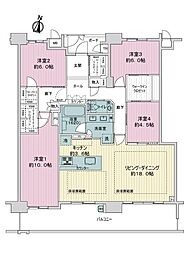 クレアホームズ高知本町 4LDKの間取図画像