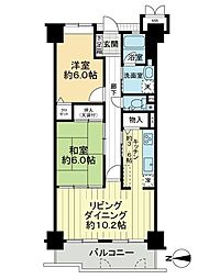 サーパス東古松通り 2LDKの間取図画像