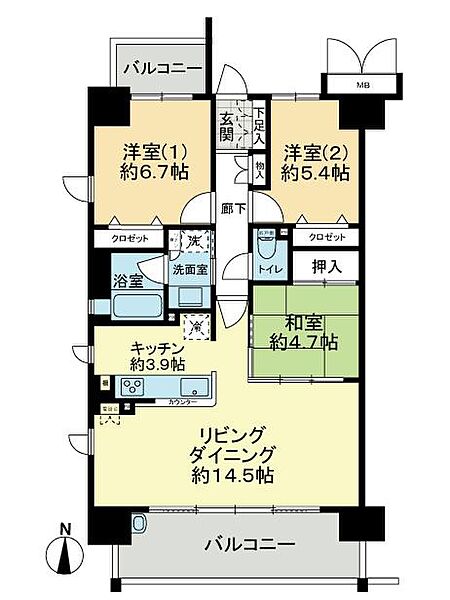 間取りを拡大表示
