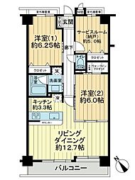 リベール原尾島 2SLDKの間取図画像