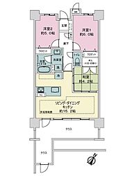 オーヴィジョン御領 3LDKの間取図画像