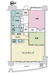 グランヴュー磯 2LDKの間取図画像