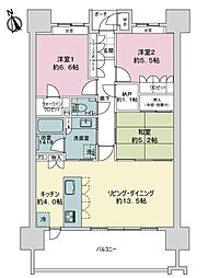 MJRザ・ガーデン鹿児島中央 3LDKの間取図画像