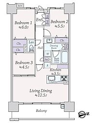 間取図画像 3LDK