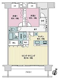 間取図画像 2LDK