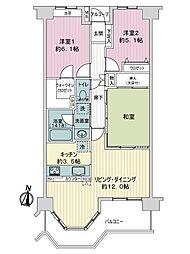 チュリス春日 3LDKの間取図画像