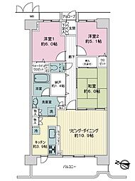 パストラルハイム米山弐番館 3LDKの間取図画像