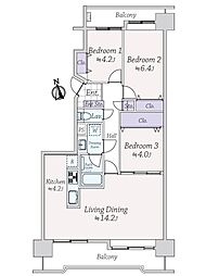間取図画像 3LDK