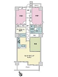 宇都宮プラザC 3SLDKの間取図画像