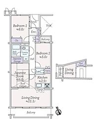ソフィア大井町 3LDKの間取り