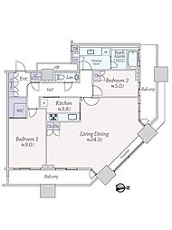 間取図画像 2LDK