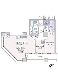 間取図画像 2LDK