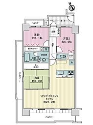 サーパス諫早幸町第2 3LDKの間取図画像