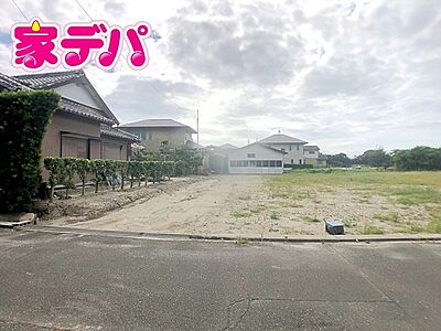 外観：【3号棟】建築予定地です！ ・4LDK ・LDK16帖+フリースペース2帖 ・平屋建て住宅 ・全居室収納完備 ・全居室WIC完備 ・シューズクローク ・トイレ2カ所完備 ・駐車並列3台可