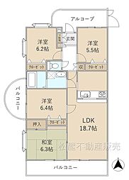 アーバンライフ楊子 4LDKの間取図画像