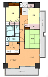 ナイスアーバン天王町 3LDKの間取図画像