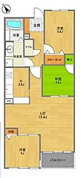 ロイヤルシャトー高丘東 3LDKの間取図画像