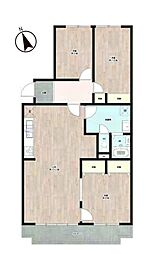 ロイヤルシャトー高林 3LDKの間取図画像