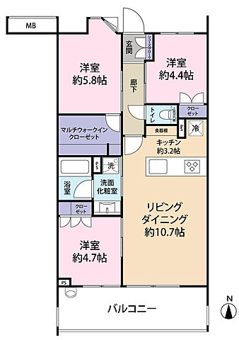 間取り リリーゼ練馬 3階/-